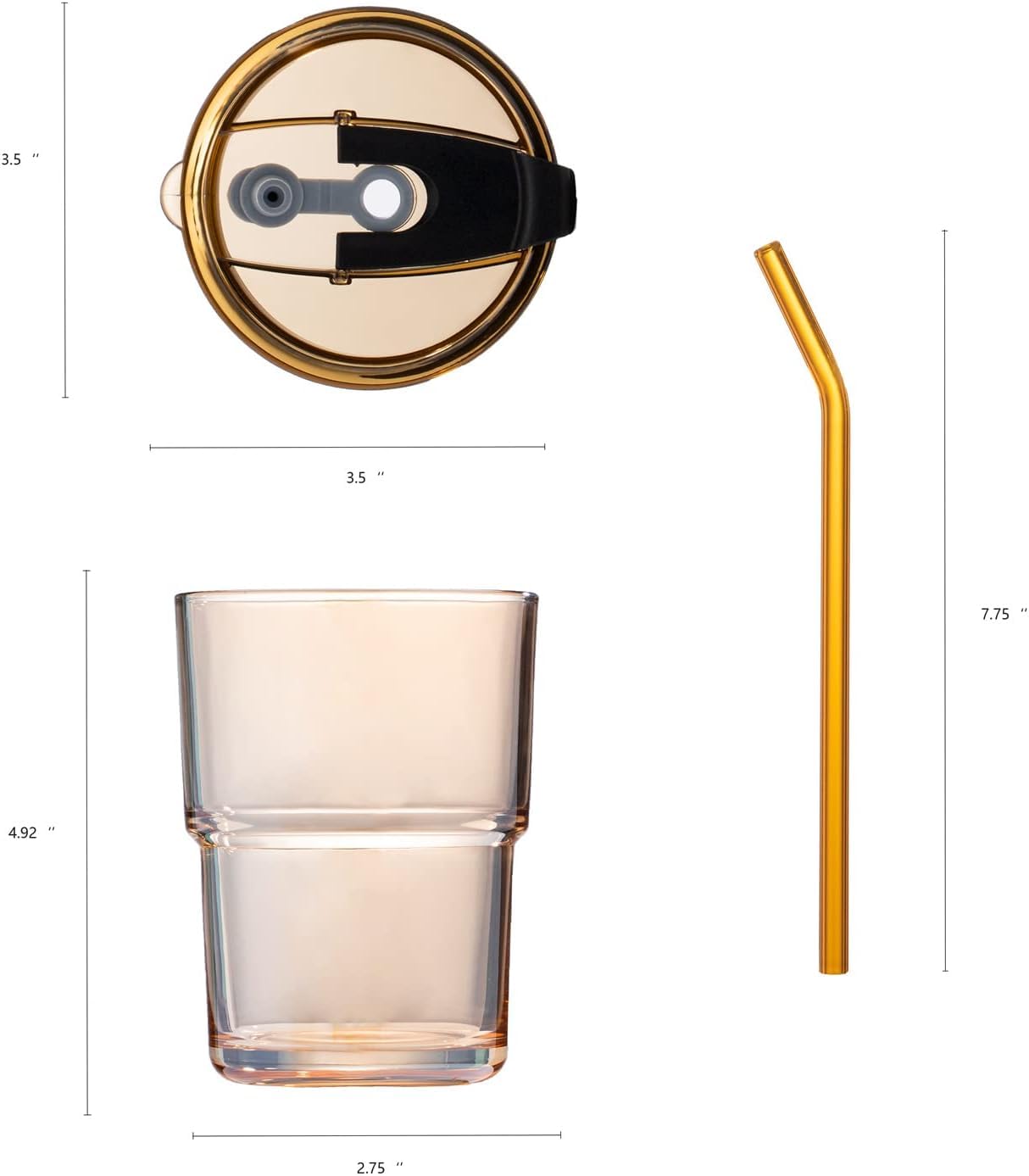 Pajilla de vidrio BLUEPOLAR para beber de forma saludable.