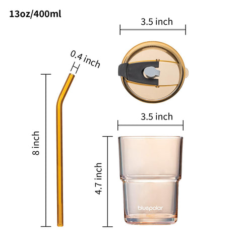 Vaso BLUEPOLAR con tapa hermética anti-derrame, perfecto para viajar.
