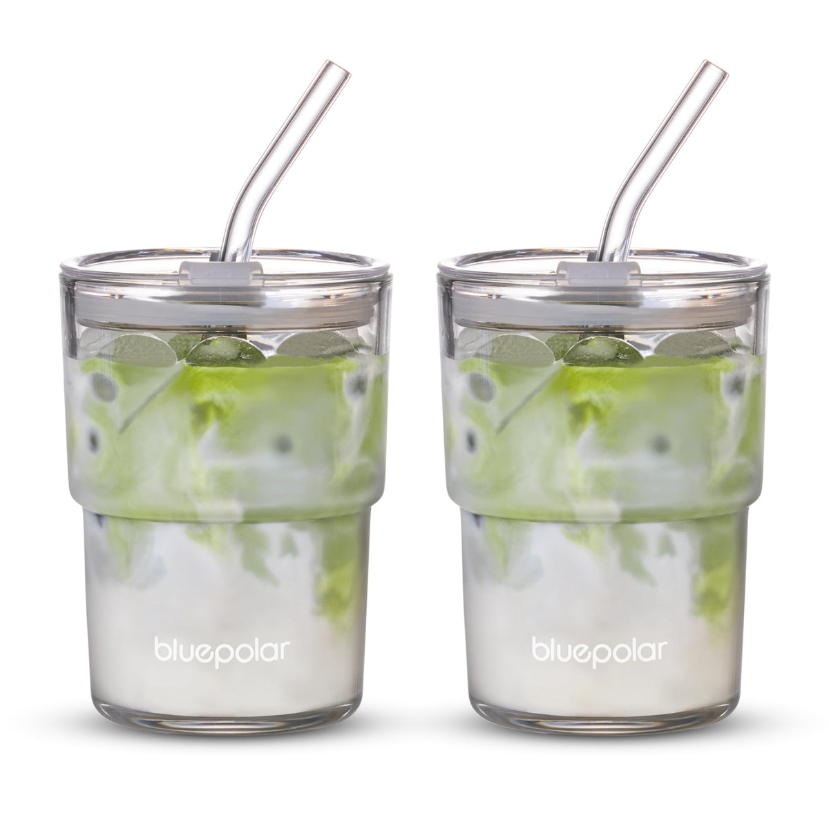 BLUEPOLAR vaso de cristal 13oz para agua y bebidas frías.