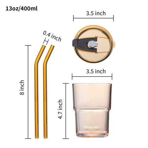 Vaso BLUEPOLAR de pared gruesa, cómodo al tacto y resistente