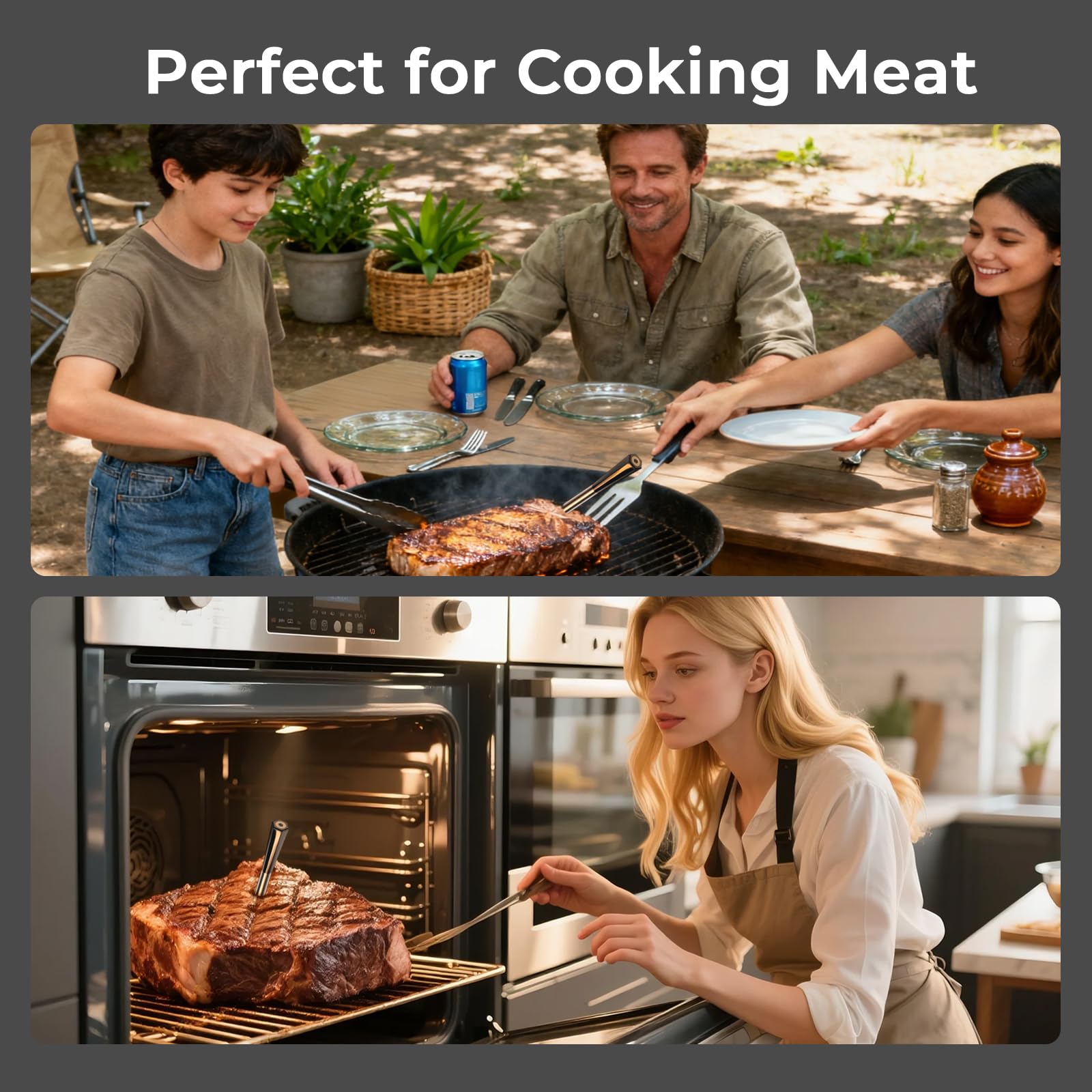 BlueSwan uso interior y exterior para grill y horno, versátil y cómodo