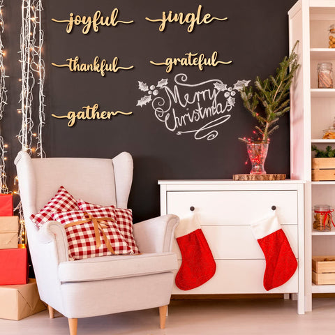 Blulu signo bendecido para mesa, realza la decoración rústica de Navidad.