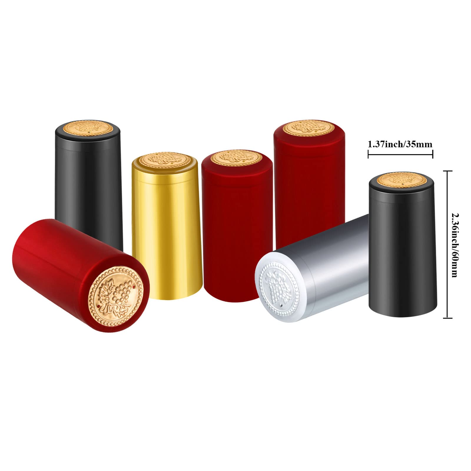 Blulu tapas PVC para vino en cuatro colores, decoración elegante
