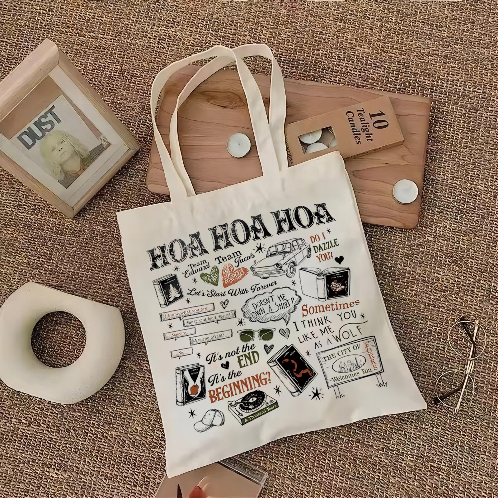 Blupark Twilight Tote, usos múltiples: compras, biblioteca, gimnasio y regalo ecológico.