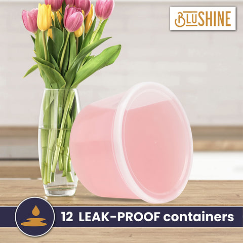 BluShine contenedores deli 64 oz aptos para lavavajillas y limpieza fácil.