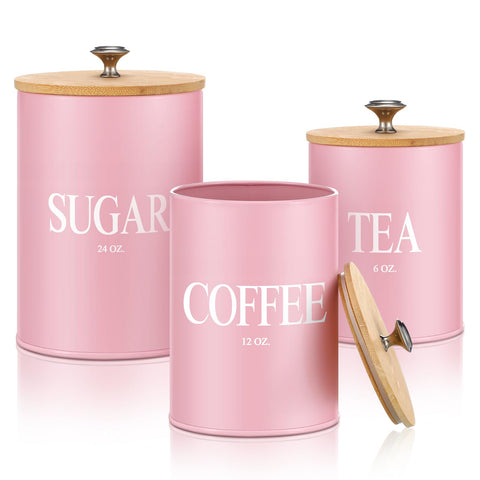 Blushtier lata azucar rosa 24oz, almacenamiento ordenado y práctico.