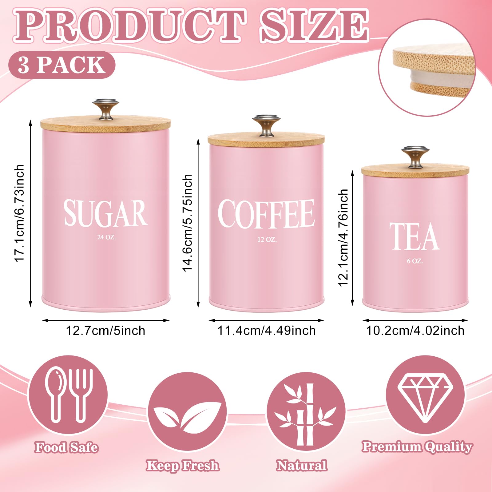 Blushtier lata cafe rosa 12oz, mantiene aroma fresco para café.