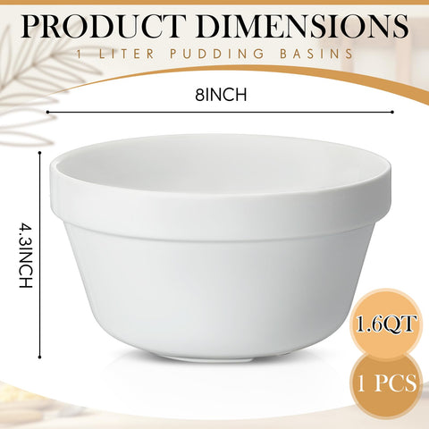 Blushtier molde pudín cerámico de 1,5 L para porciones amplias.