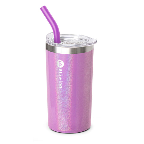 Bluwing vaso termico 12oz con tapa resistente para evitar derrames.