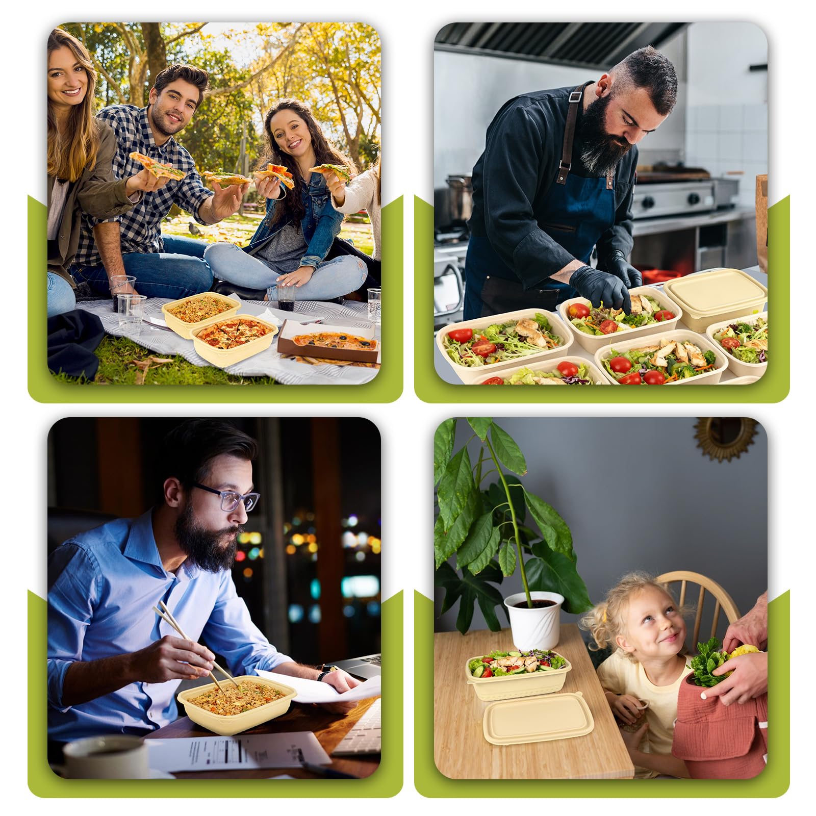 Bmboryxa pack 25 conjuntos para planificar comidas
