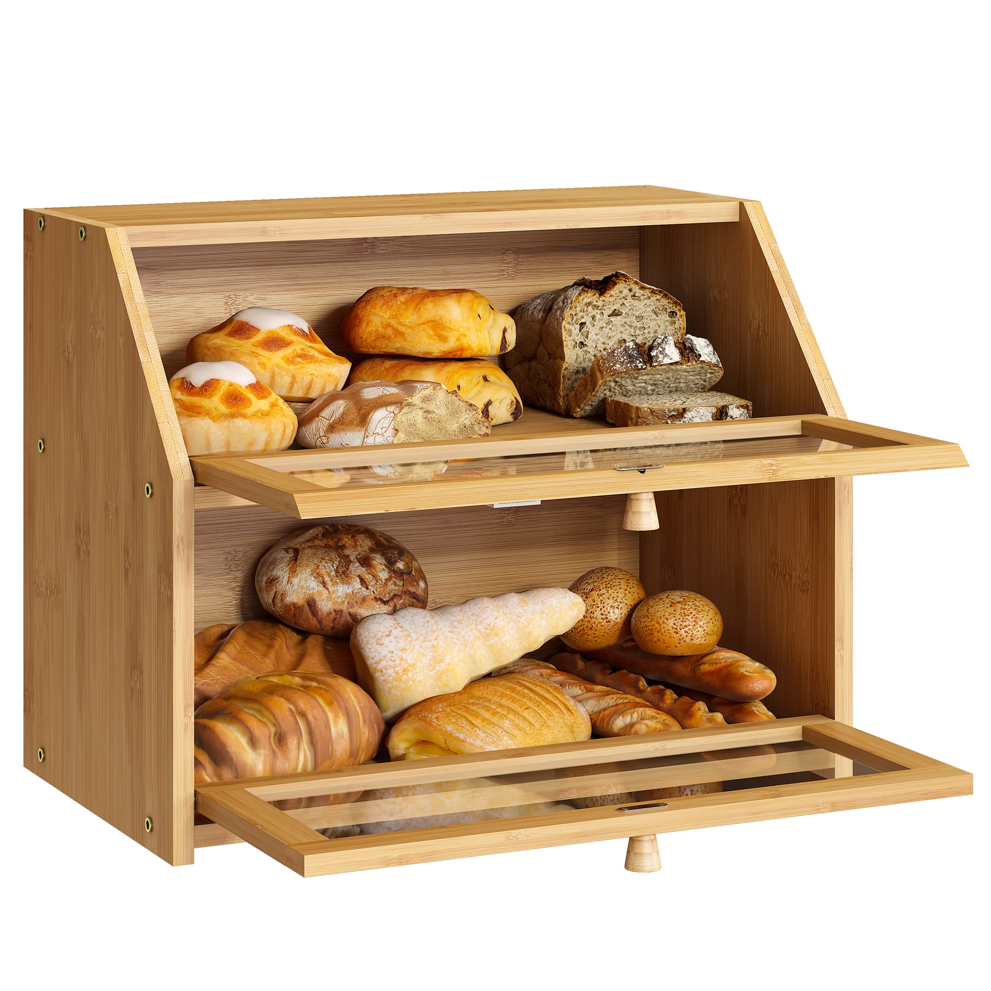 BMOSU caja pan usos multiples en cocina con dos niveles