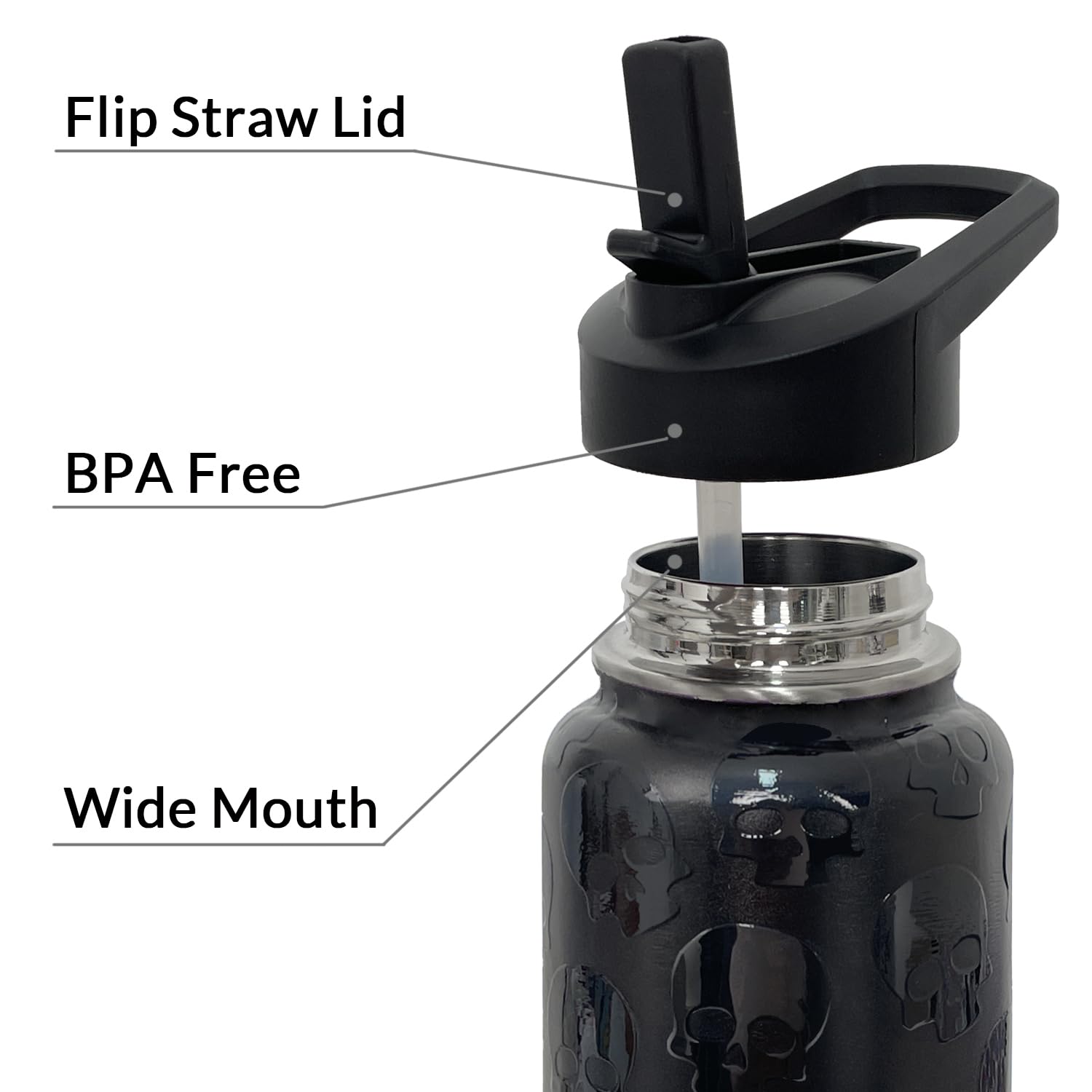 bmxbsk vaso de acero inoxidable para Halloween, duradero
