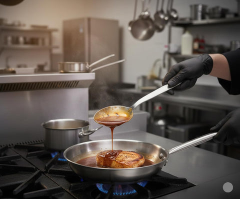 Cucharas Kunz de BNAZIND para bastear, mango cómodo