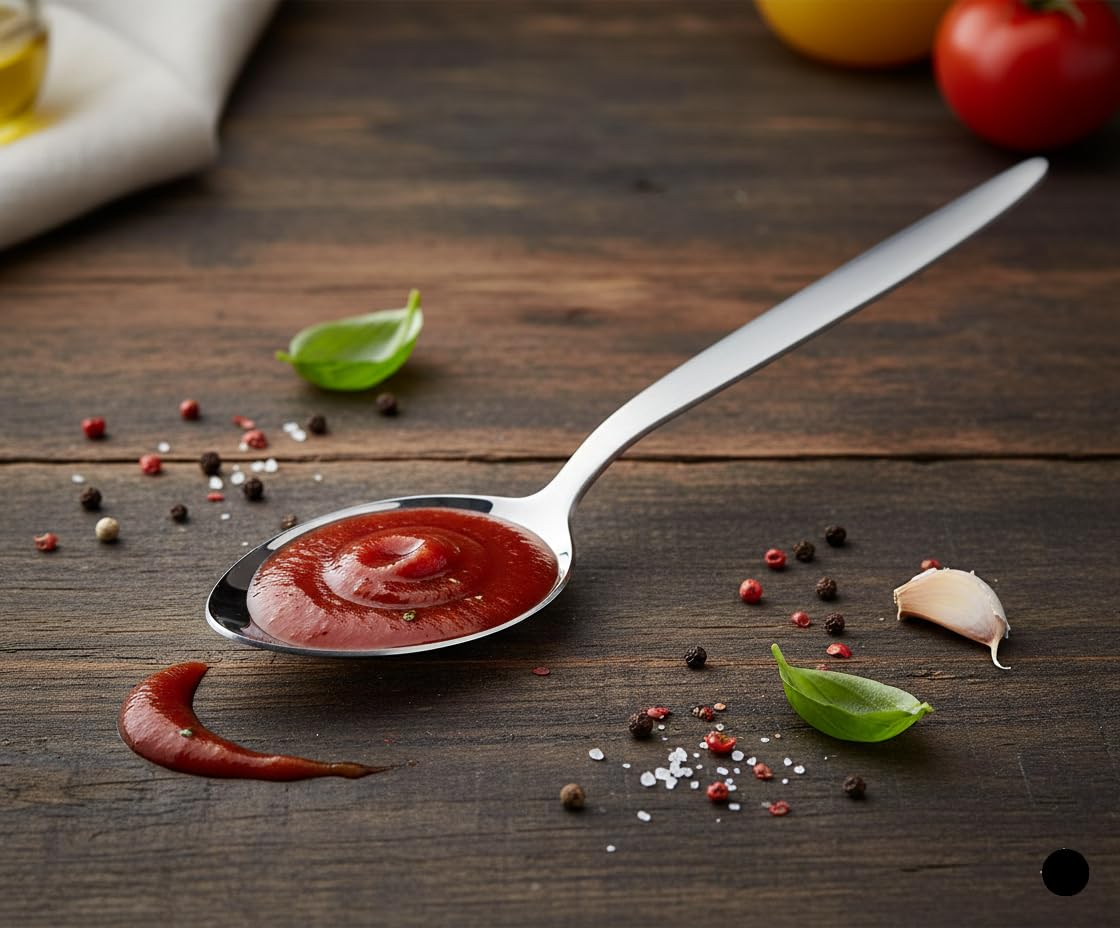 Cuchara de cocina 18/10 acero Kunz de BNAZIND, duradera para uso diario.