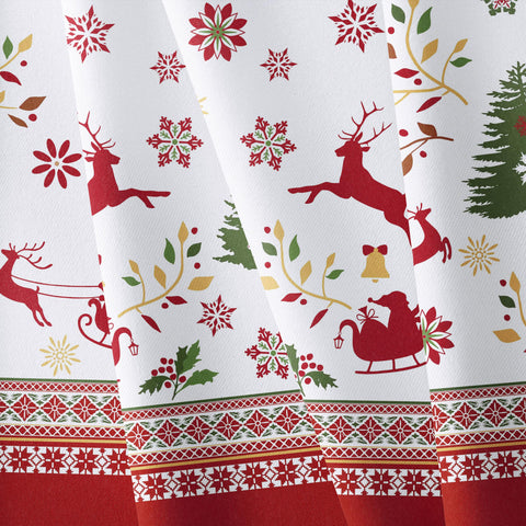 Mantel oval Bnejvif diseño de arbol navideño realza la atmósfera.