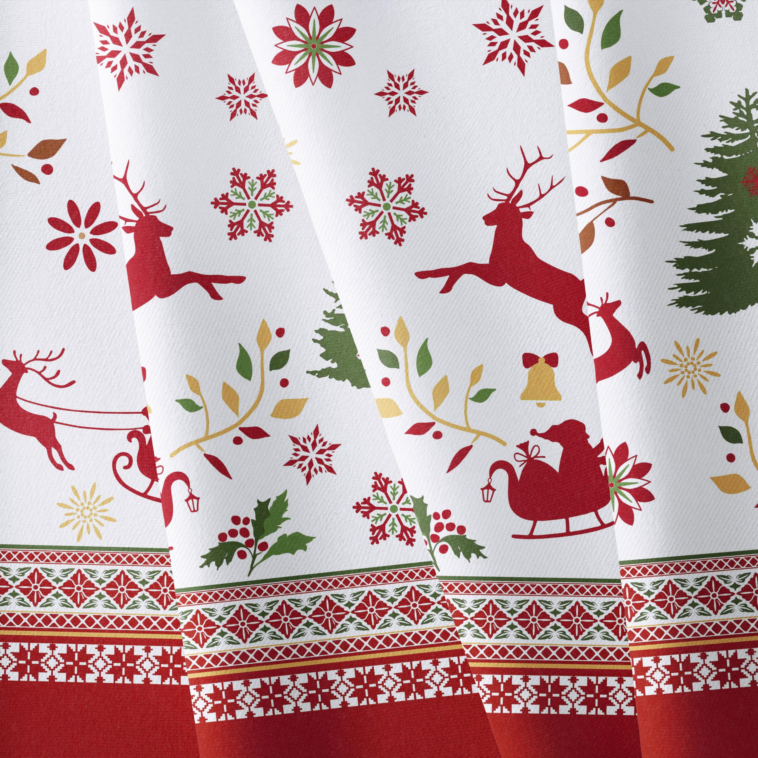 Mantel oval navideño Bnejvif, colores duraderos para uso prolongado.