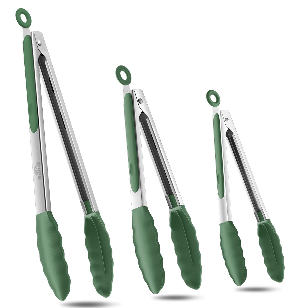 Pinzas Bnlcd de 7 pulgadas turquesa con puntas de silicona, agarre seguro para asar