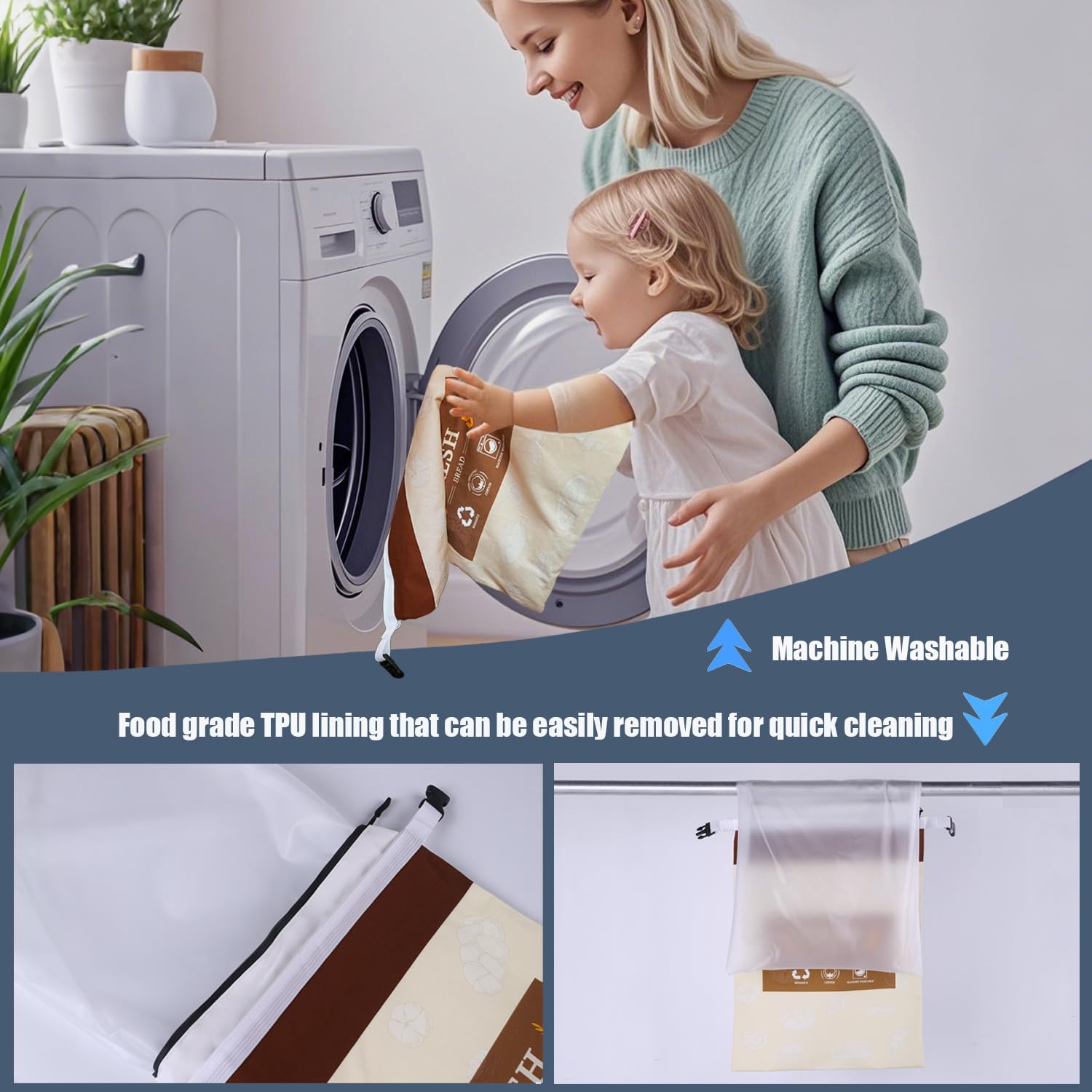 BNUNWISH bolsa lavable a máquina facilita limpieza y reutilización