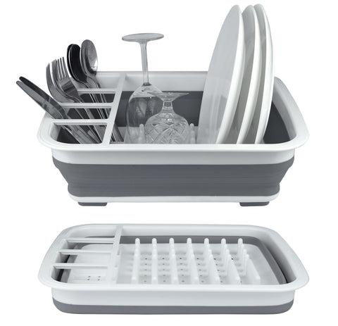 BNYD escurridor de platos de plástico plegable para cocinas pequeñas
