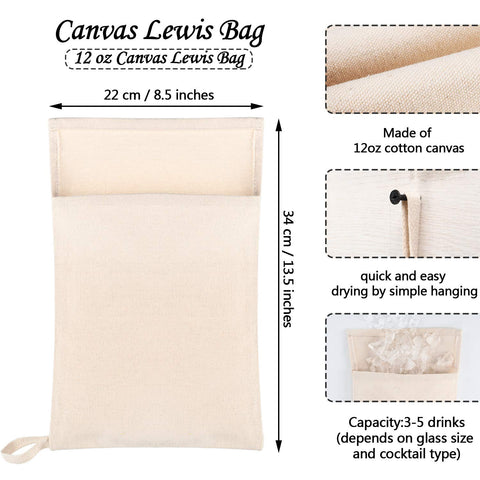 Boao bolsas de hielo de lona reutilizables para enfriar bebidas.
