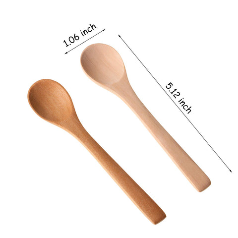Boao cucharas ergonómicas de madera, agarre cómodo para batidos y pruebas de sabor