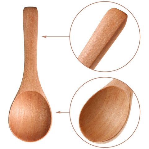 Boao cucharas de madera, mango antideslizante para niños y familias.