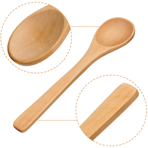 Boao cuchara de madera para té y café, práctica para bebidas calientes.