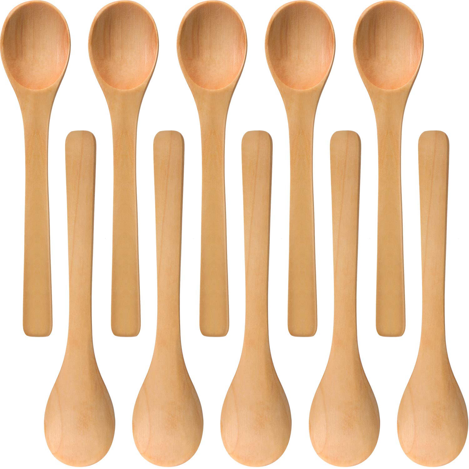 Boao cucharas de madera pequeñas, 13 cm, ideales para medir y servir porciones.