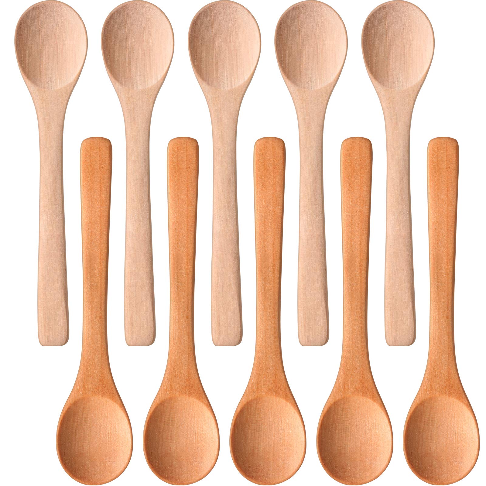 Boao cucharas de madera pequeñas, juego de 30 piezas para uso diario
