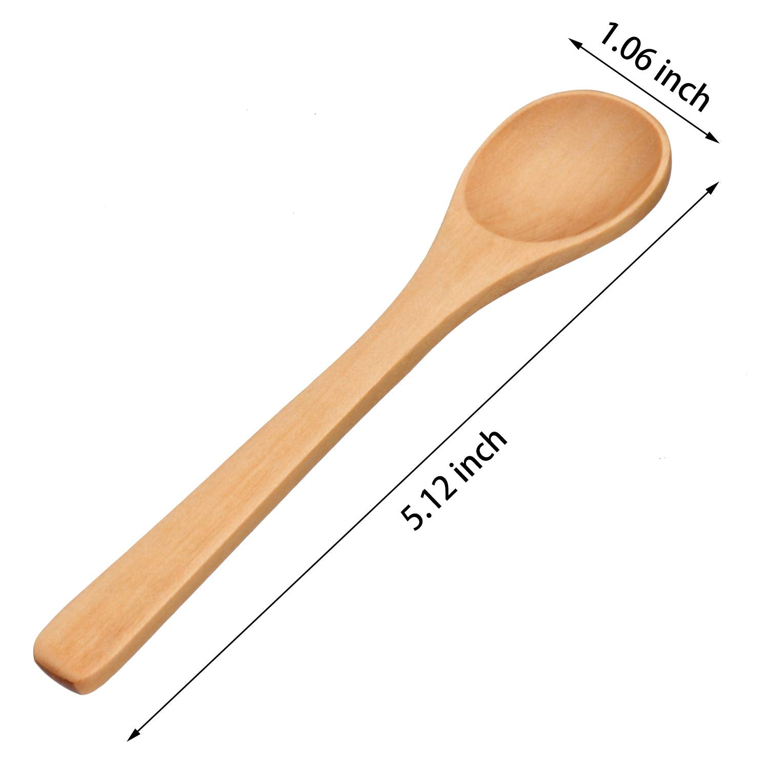 Boao cucharas de madera con superficie lisa, tacto cómodo para mezclar.