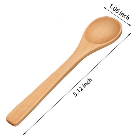 Boao cucharas de madera con superficie lisa, tacto cómodo para mezclar.