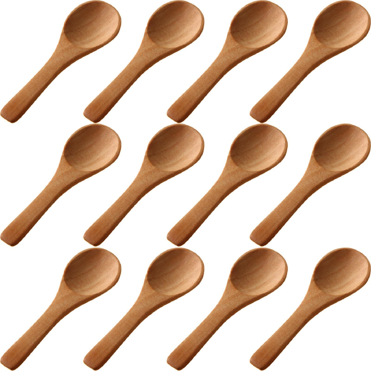 Boao cucharas pequeñas de madera para frascos, ideales para medir condimentos con precisión.