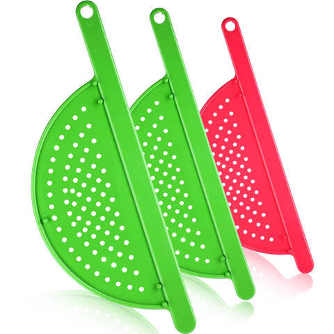 Boao escurridor de olla con mango verde para fideos y verduras