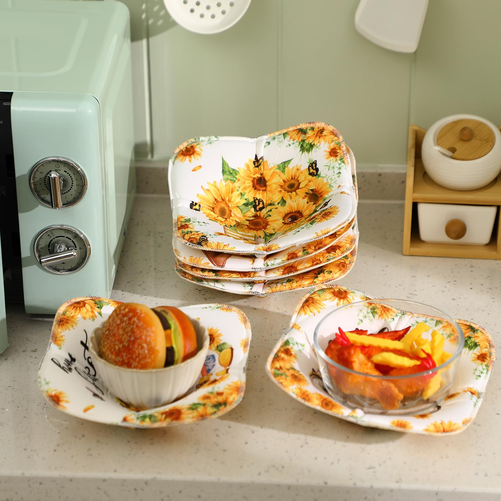Boao regalo práctico de cocina con diseño girasol para la casa.