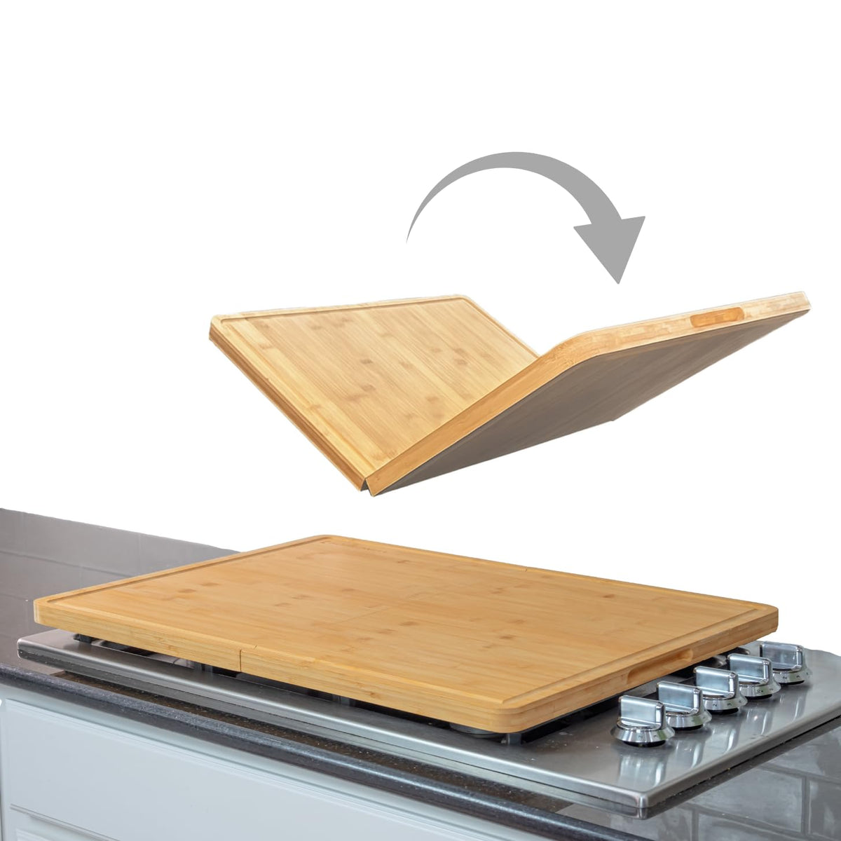 BoardWELL tabla de corte doble cara plegable 29x21 para más espacio de preparación