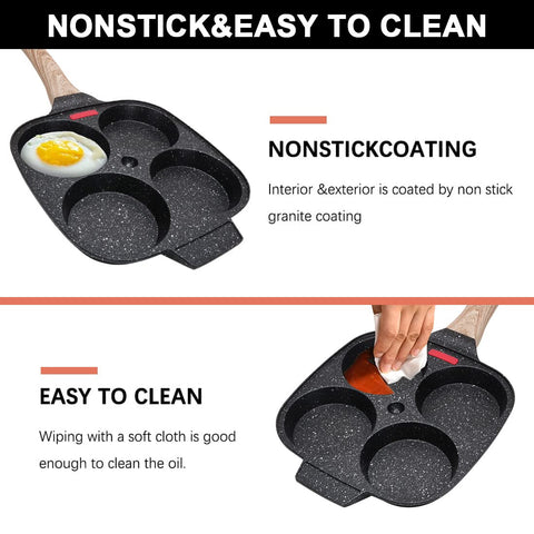 Bobikuke sarten diseño 4 porciones para omelettes rápidas y uniformes.