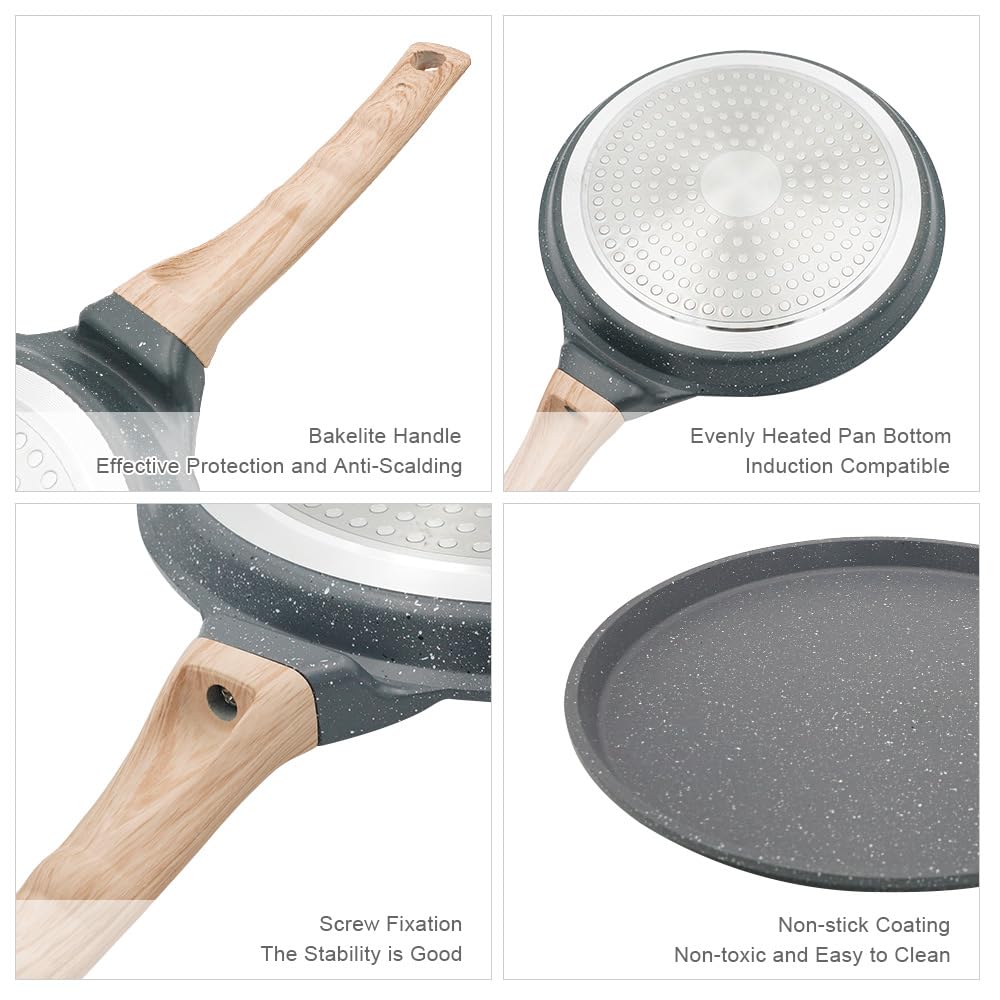 Bobikuke sartén 8 pulgadas, compatible con todo tipo de fogones.