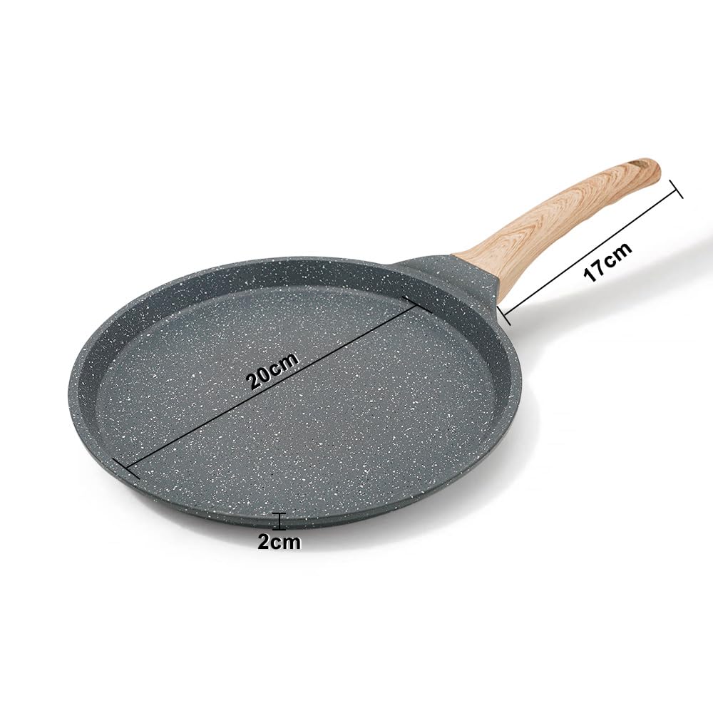 Bobikuke sartén para tortillas 8 pulgadas, fácil cocción y volteo.