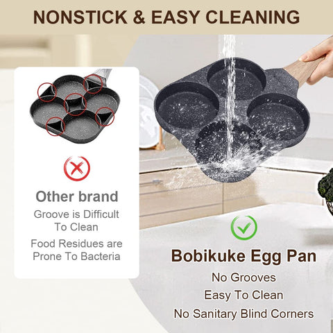 Sartén Bobikuke de 7-3 pulgadas para desayunos rápidos.
