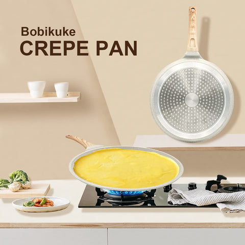 Sartén Bobikuke de 8 pulgadas para omeletas con recubrimiento antiadherente.