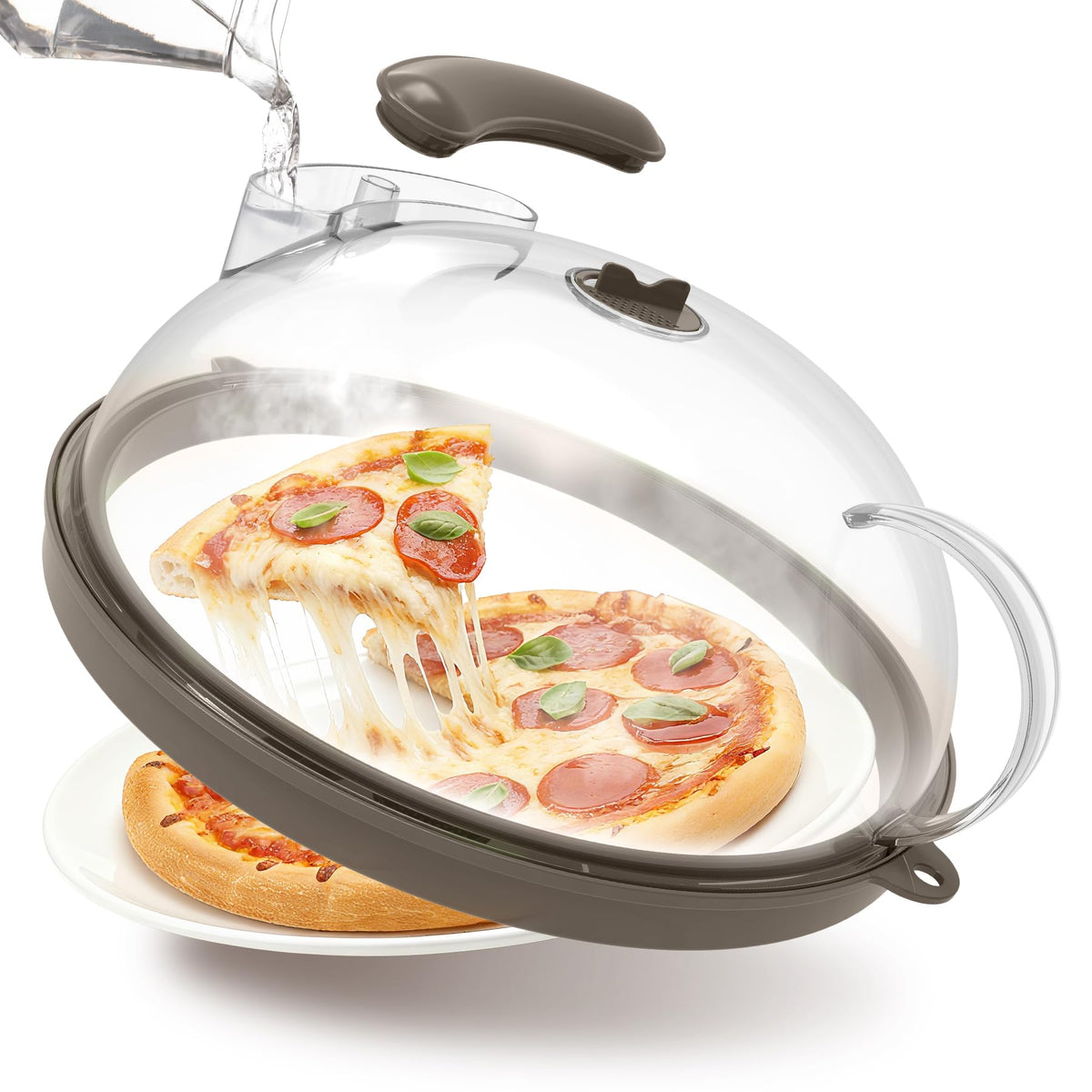 Bobomoment tapa microondas con mango resistente para agarrar comida caliente sin quemarse
