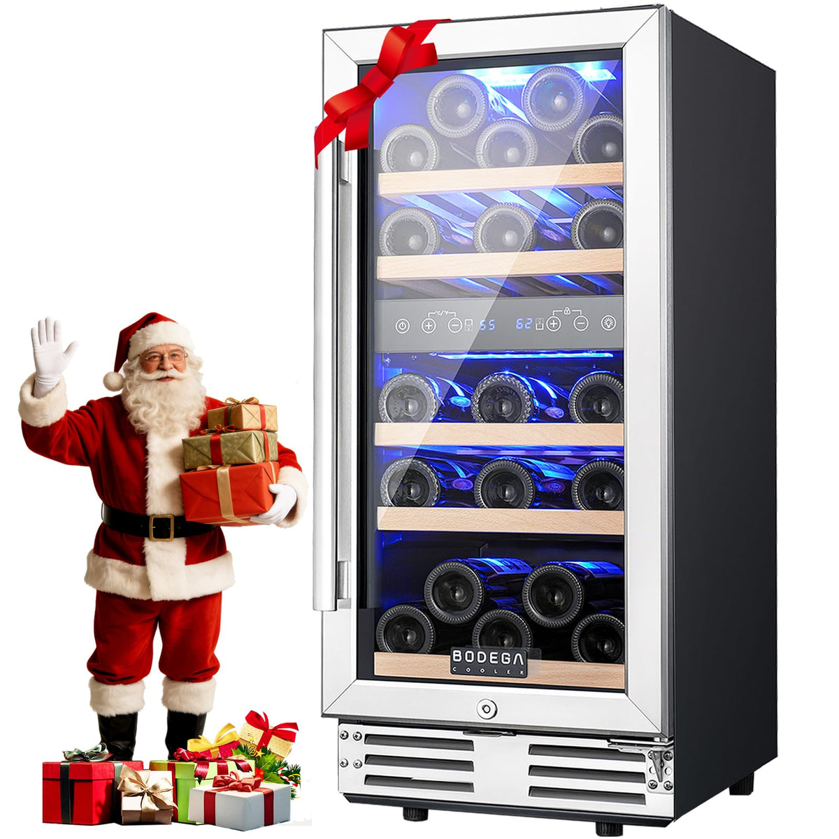 BODEGA enfriador de vino 15 pulgadas con panel táctil para control preciso de temperatura