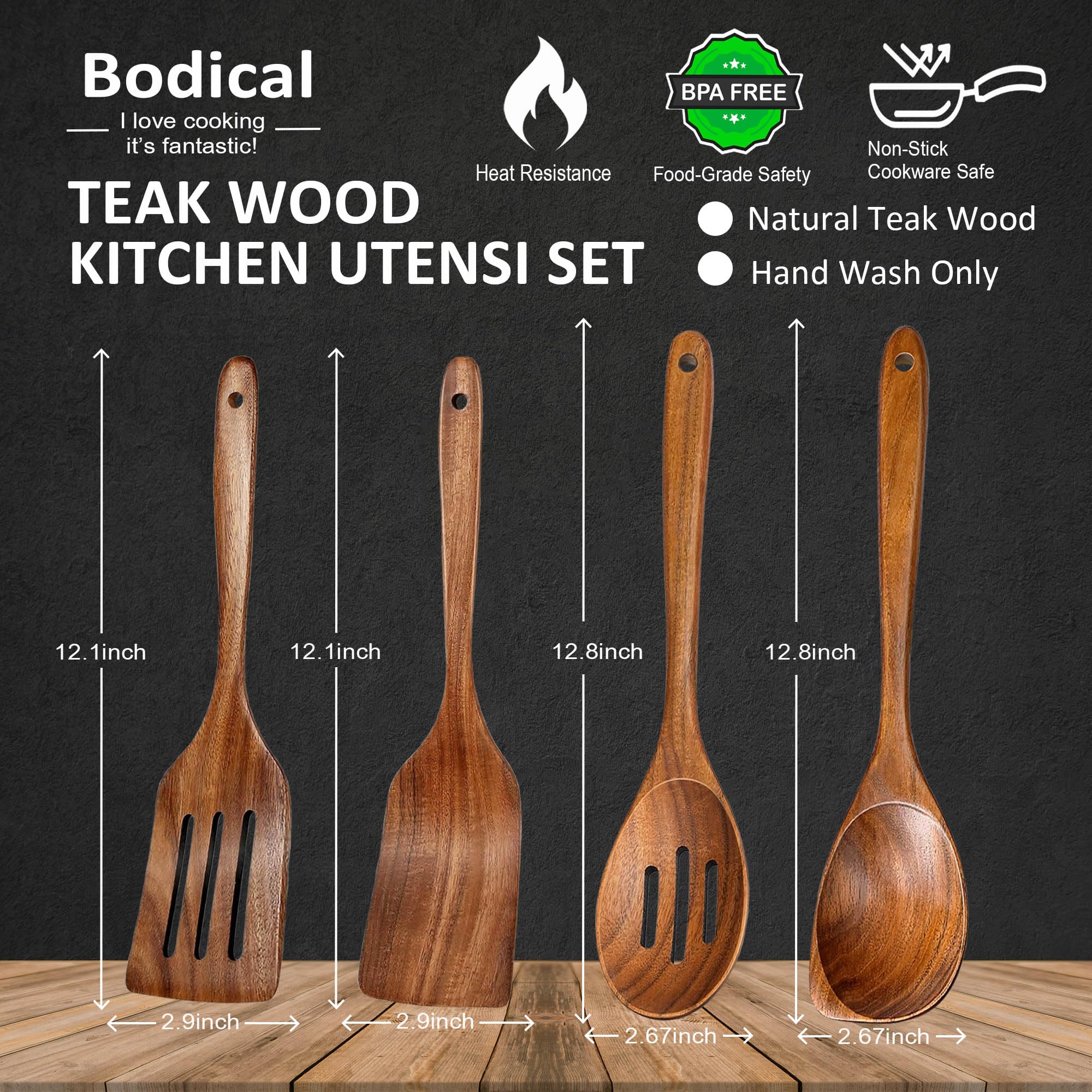 Espátula ranurada BodiCal de 12 pulgadas ideal para voltear sin rayar antiadherentes