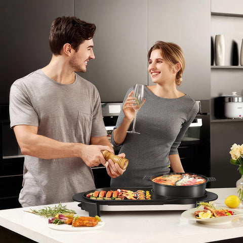 BOEASTER parrilla interior sin humo ideal para carnes y verduras
