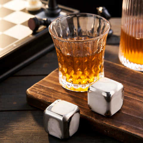 Boenkush acero inoxidable 4 cm, piedra reutilizable para enfriar bebidas sin agua.