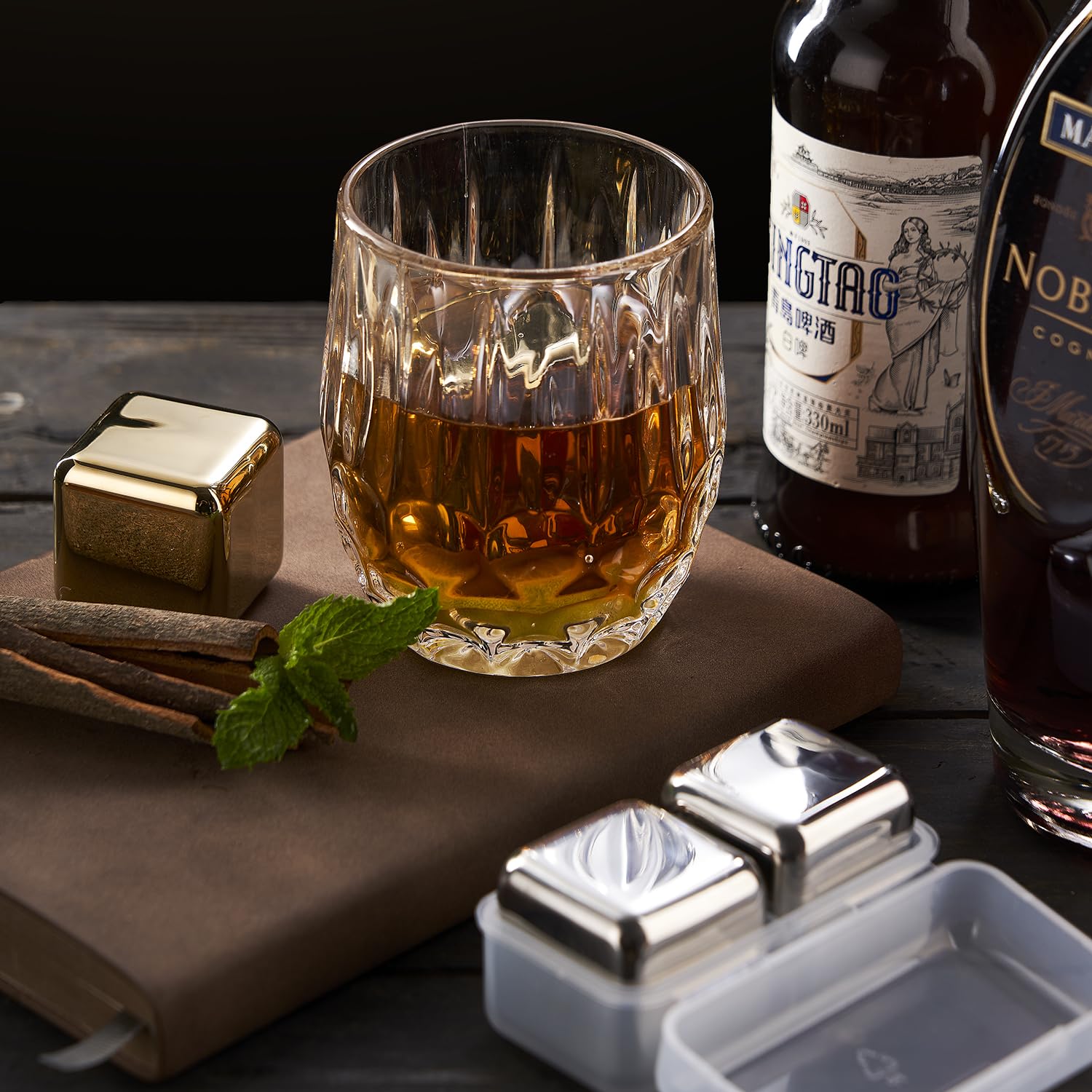 Boenkush piedra de acero reutilizable para bebidas frías y sin dilución.