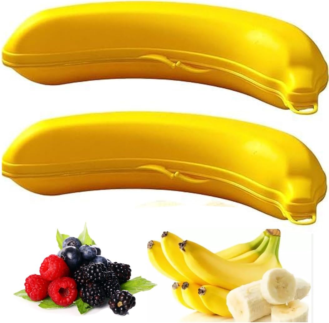 BOHEM'S Banana Keeper estuche portátil amarillo para plátanos frescos