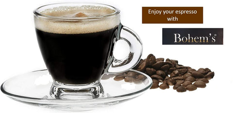 BOHEM'S vidrio elegante para espresso diario, compatible con máquinas Nespresso.