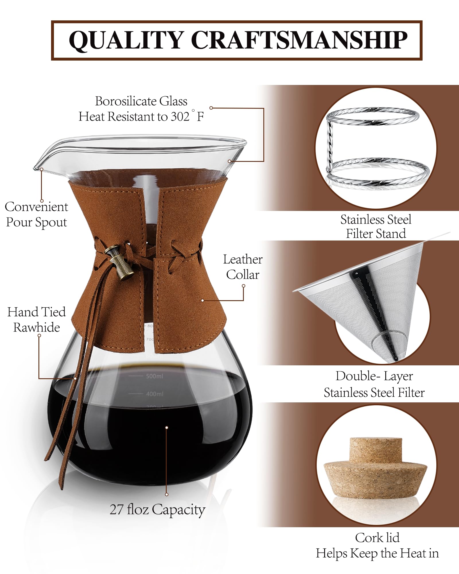 BOILMERIT set de regalo para amantes del café con diseño elegante