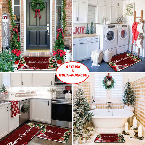 Boilopp Home alfombra de cocina lavable a máquina fácil de limpiar tras fiestas